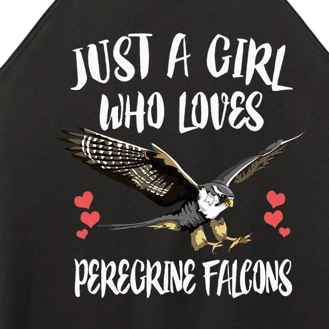 Just A Who Loves Peregrine Falcons Birds Women’s Perfect Tri Rocker Tank