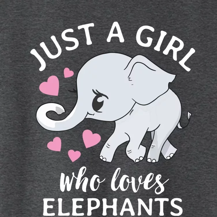 Just A Who Loves Elephants Women's Crop Top Tee