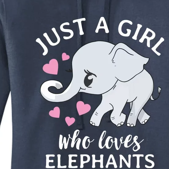 Just A Who Loves Elephants Women's Pullover Hoodie