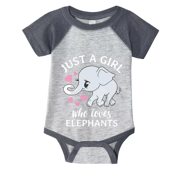 Just A Who Loves Elephants Infant Baby Jersey Bodysuit