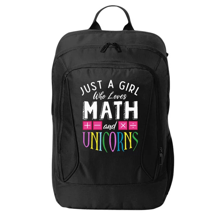 Just a who loves Math & Unicorns Funny Mathematics City Backpack