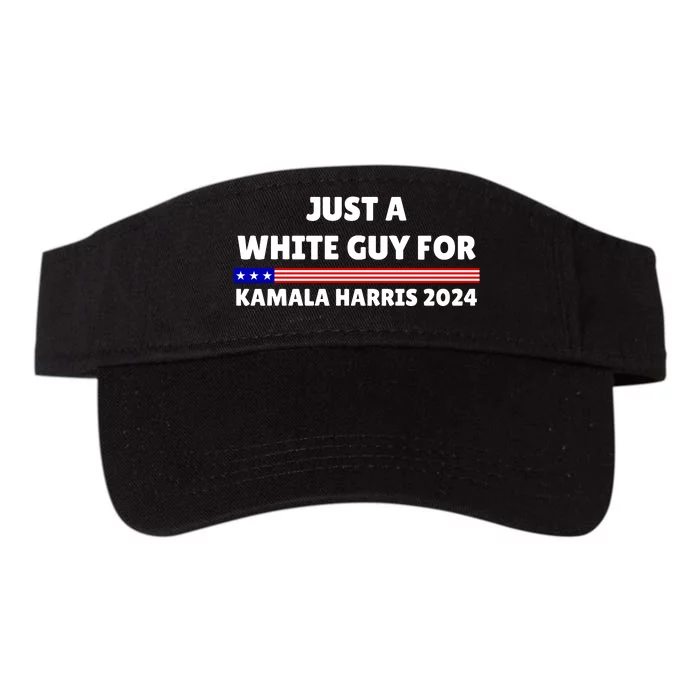 Just A White Guy For Kamala Harris 2024 Valucap Bio-Washed Visor