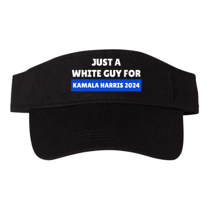 Just A White Guy For Kamala Harris Valucap Bio-Washed Visor