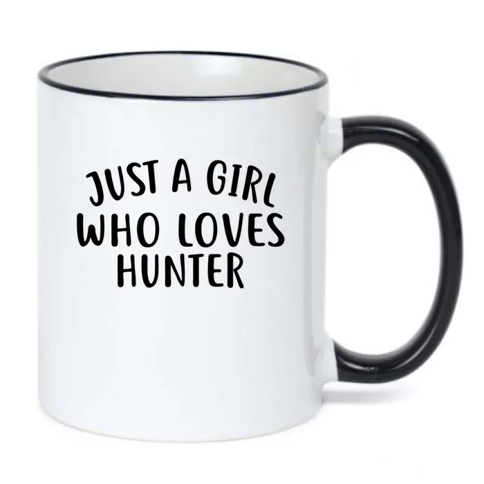 Just A Who Loves Hunter Cute Gift Cute Hunter Gift Black Color Changing Mug