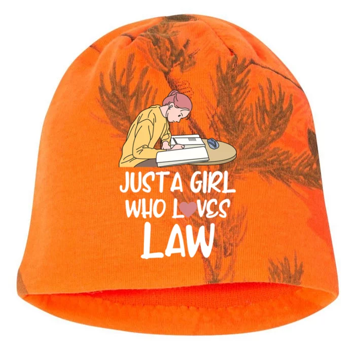 Just A Who Loves Law Cool Gift Student Attorney Future Lawyers Gift Kati - Camo Knit Beanie