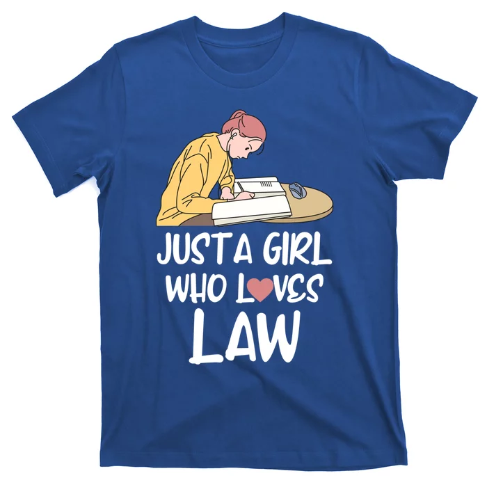 Just A Who Loves Law Cool Gift Student Attorney Future Lawyers Gift T-Shirt