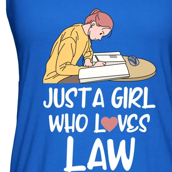 Just A Who Loves Law Cool Gift Student Attorney Future Lawyers Gift Ladies Essential Flowy Tank