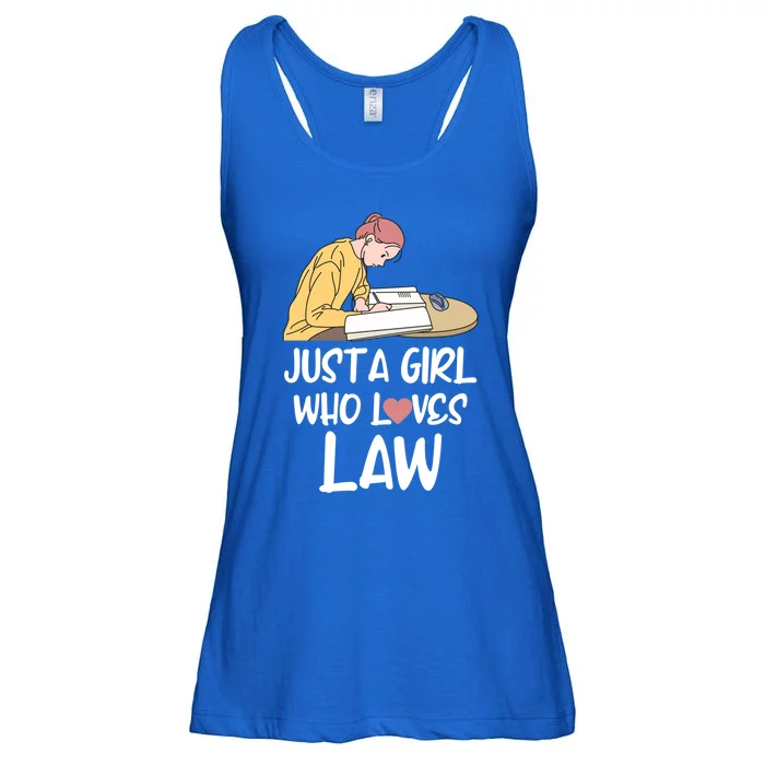 Just A Who Loves Law Cool Gift Student Attorney Future Lawyers Gift Ladies Essential Flowy Tank