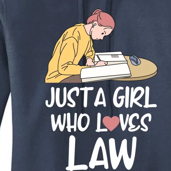 Just A Who Loves Law Cool Gift Student Attorney Future Lawyers Gift Women's Pullover Hoodie