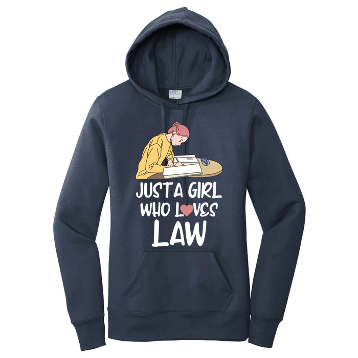 Just A Who Loves Law Cool Gift Student Attorney Future Lawyers Gift Women's Pullover Hoodie