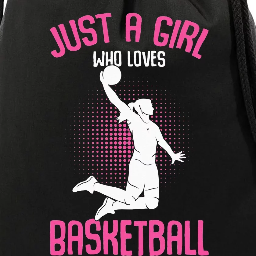 Just a who loves Basketball Drawstring Bag