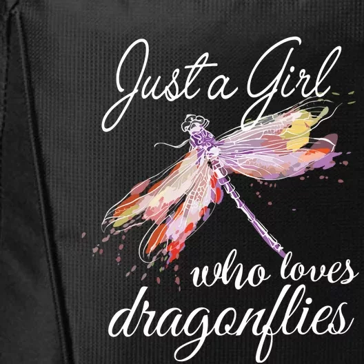 Just A Who Loves Dragonflies Entomologist Gift City Backpack