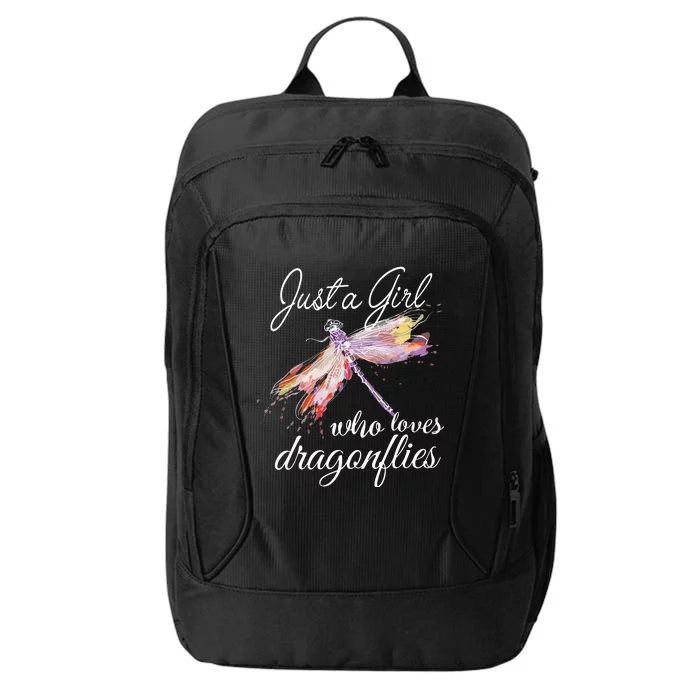 Just A Who Loves Dragonflies Entomologist Gift City Backpack