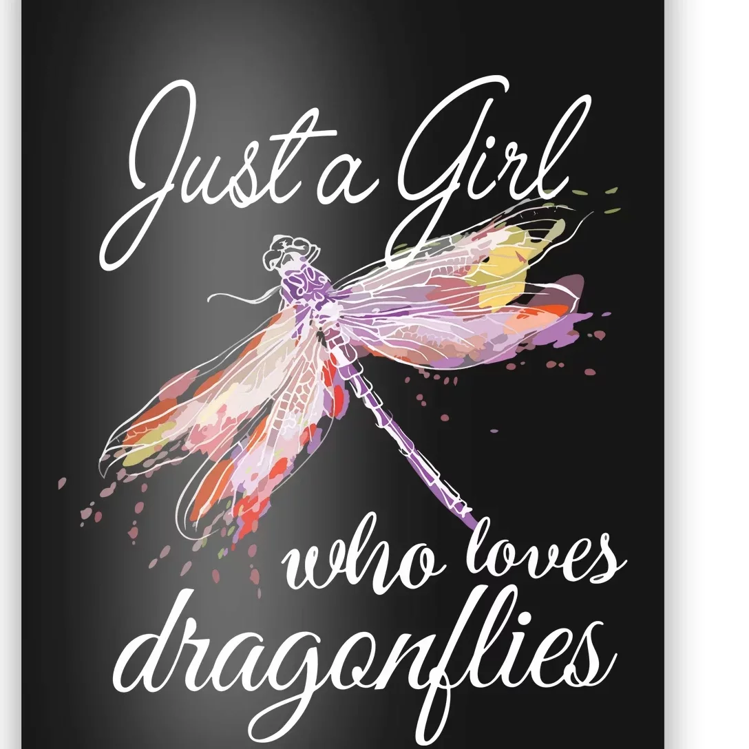 Just A Who Loves Dragonflies Entomologist Gift Poster