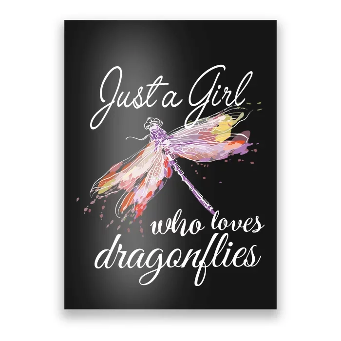 Just A Who Loves Dragonflies Entomologist Gift Poster