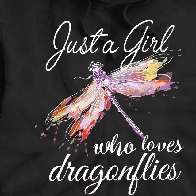 Just A Who Loves Dragonflies Entomologist Gift Tie Dye Hoodie