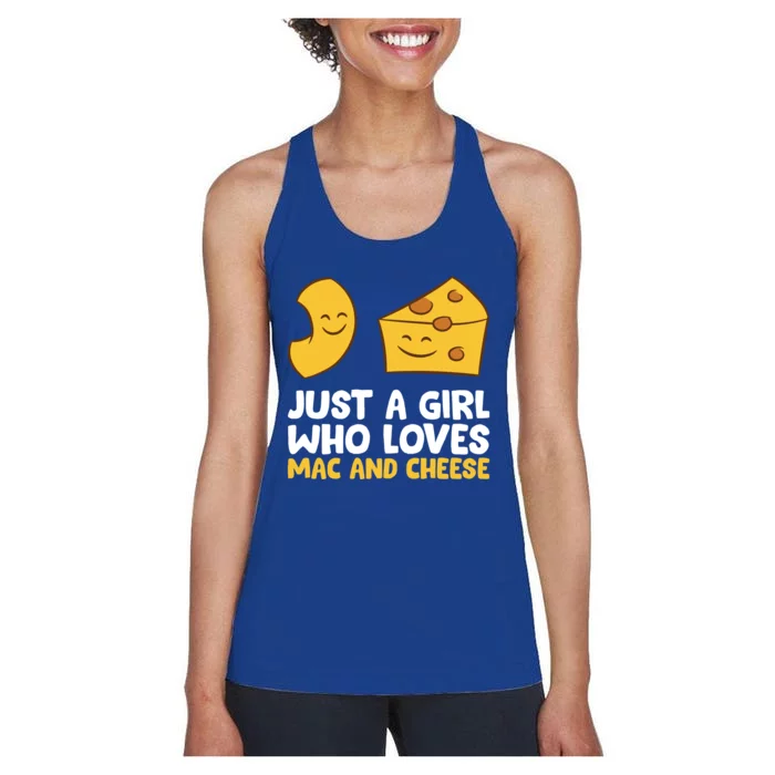 Just A Who Loves Mac And Cheese Love Macaroni Cheese Gift Women's Racerback Tank