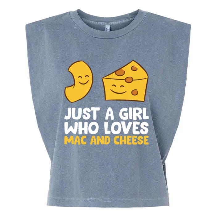 Just A Who Loves Mac And Cheese Love Macaroni Cheese Gift Garment-Dyed Women's Muscle Tee