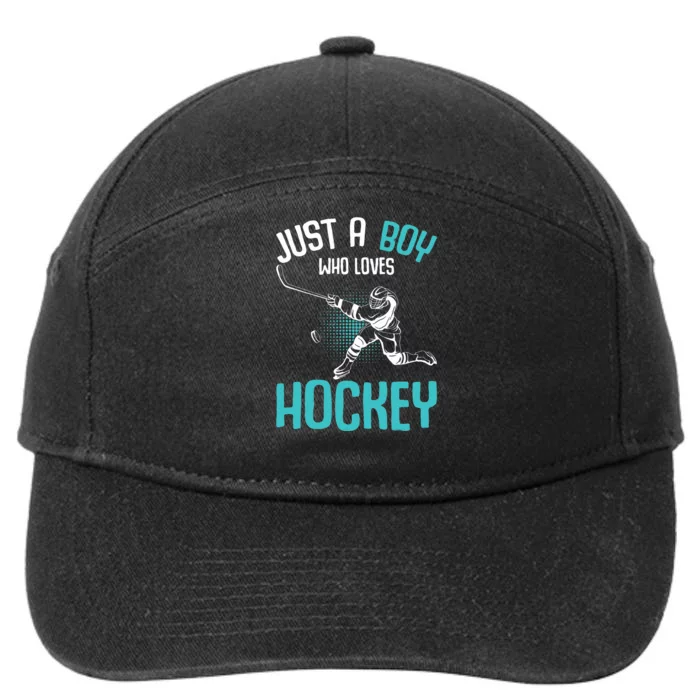 Just a who loves Hockey Player Ice Hockey 7-Panel Snapback Hat