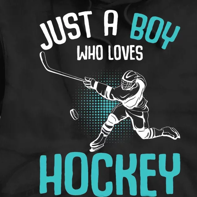 Just a who loves Hockey Player Ice Hockey Tie Dye Hoodie