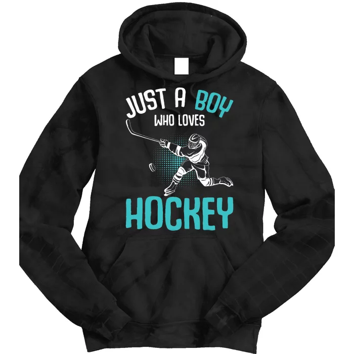 Just a who loves Hockey Player Ice Hockey Tie Dye Hoodie