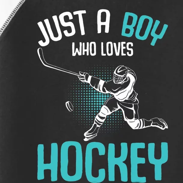 Just a who loves Hockey Player Ice Hockey Toddler Fine Jersey T-Shirt