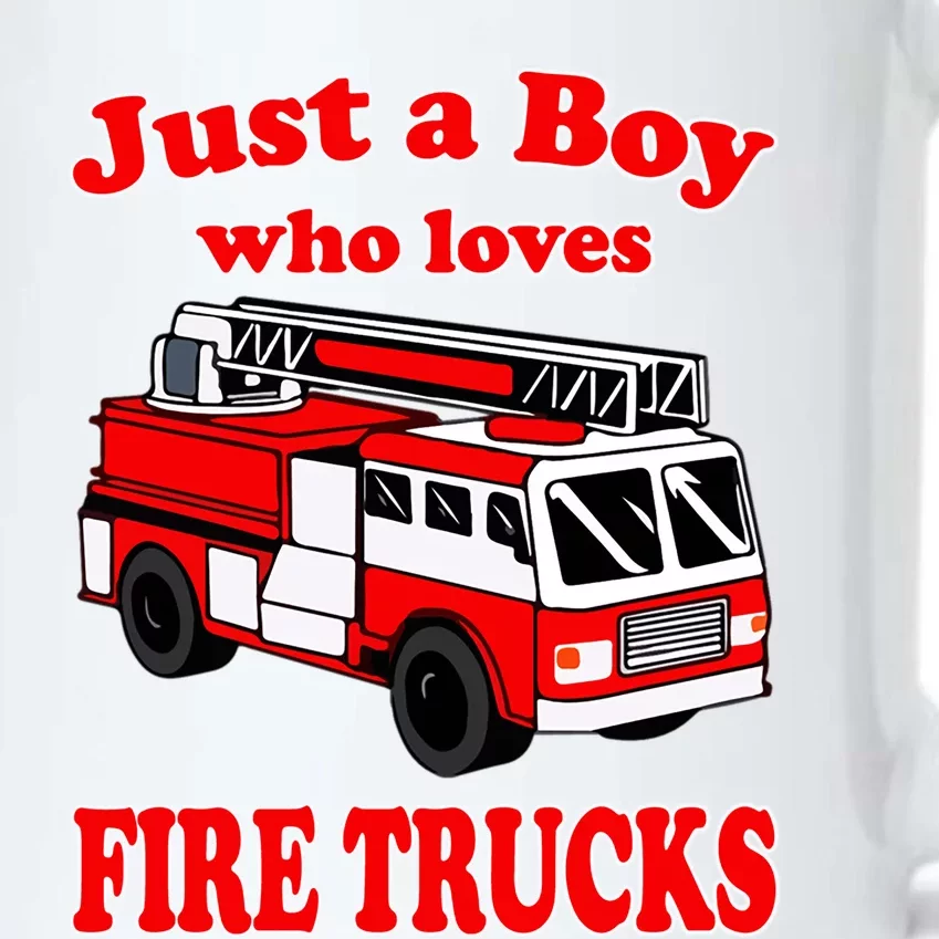 Just A Who Loves Firetruck And Firefighter Fire Gift Black Color Changing Mug