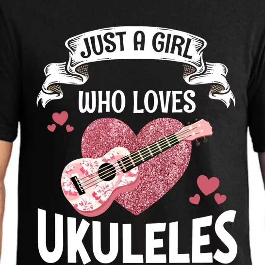 Just A Who Loves Ukulele Gift Pajama Set