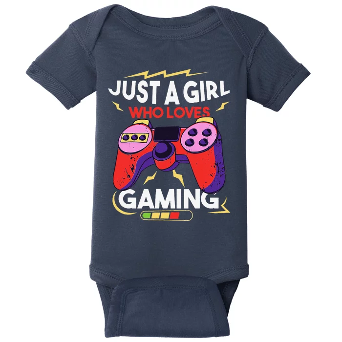 Just A Who Loves Gaming Merch Video Game Gamers Baby Bodysuit