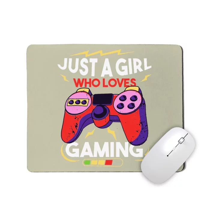 Just A Who Loves Gaming Merch Video Game Gamers Mousepad