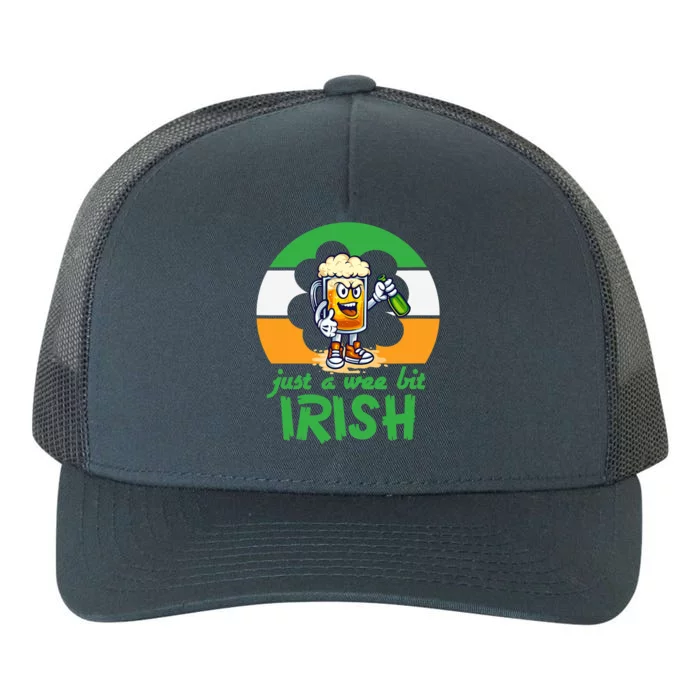 'Just A Wee Bit Irish' St Patrick's Day With Irish Beer Gift Yupoong Adult 5-Panel Trucker Hat