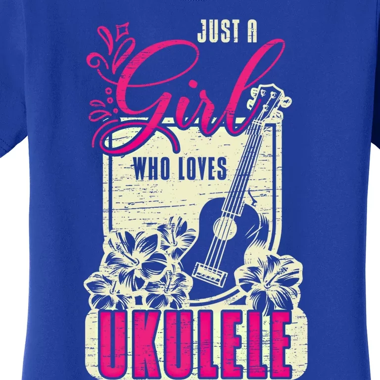 Just A Who Loves Ukulele Gift Women's T-Shirt