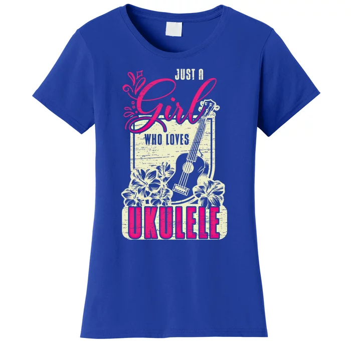 Just A Who Loves Ukulele Gift Women's T-Shirt