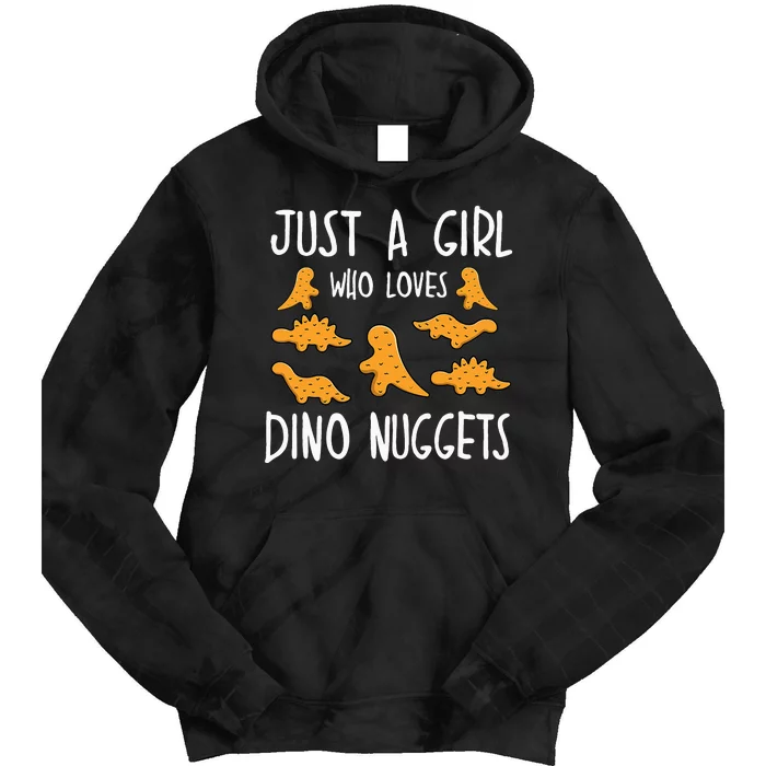 Just a Who Loves Dino Nuggets Merch Chicken Nuggets Tie Dye Hoodie