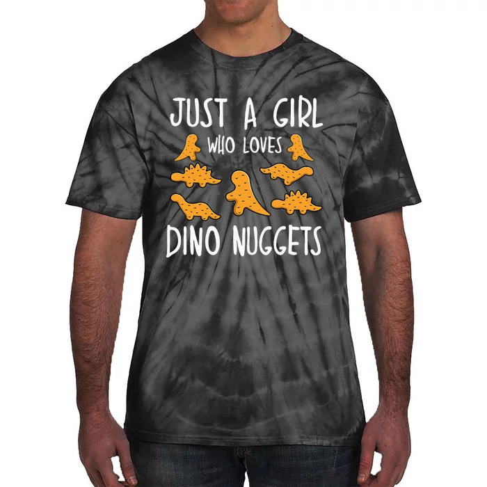 Just a Who Loves Dino Nuggets Merch Chicken Nuggets Tie-Dye T-Shirt