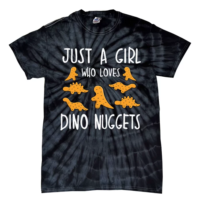 Just a Who Loves Dino Nuggets Merch Chicken Nuggets Tie-Dye T-Shirt