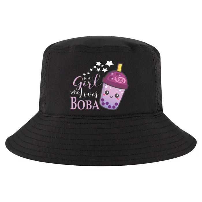 Just A Who Loves Boba Tea Boba Milk Tea Bubble Tea Cool Comfort Performance Bucket Hat