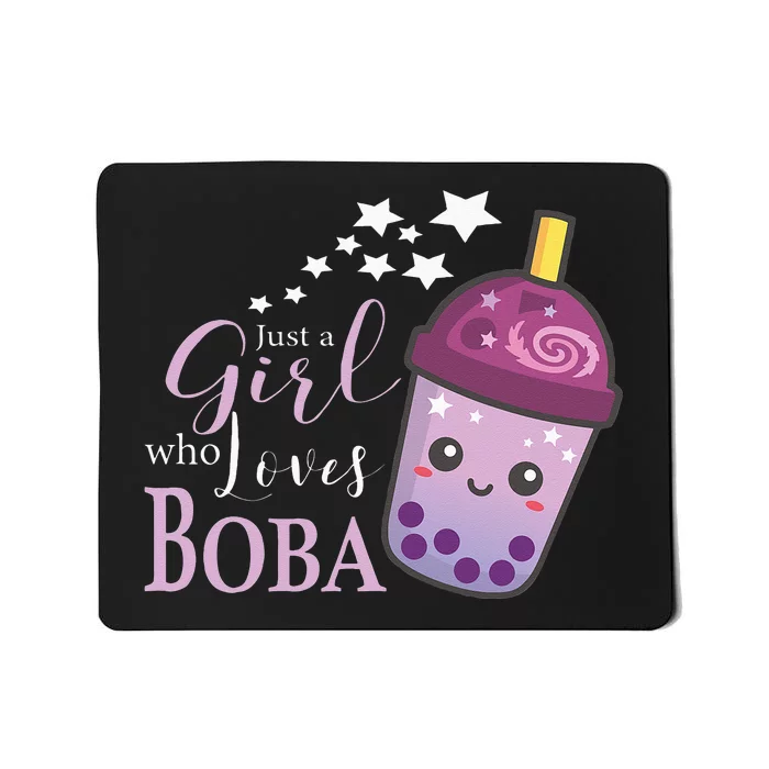 Just A Who Loves Boba Tea Boba Milk Tea Bubble Tea Mousepad