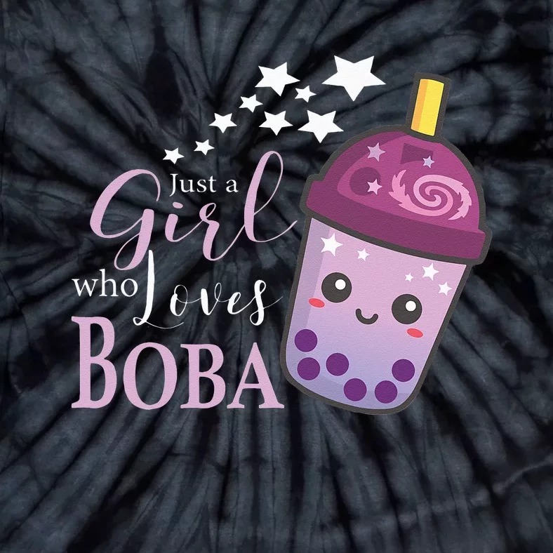 Just A Who Loves Boba Tea Boba Milk Tea Bubble Tea Tie-Dye T-Shirt