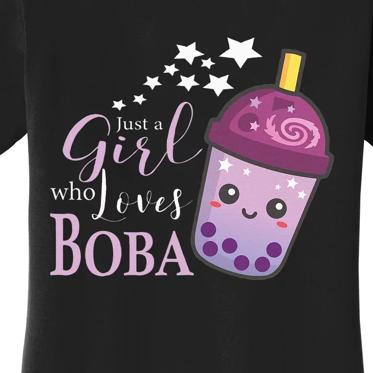 Just A Who Loves Boba Tea Boba Milk Tea Bubble Tea Women's T-Shirt