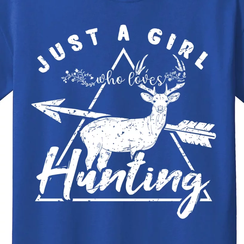 Just A Who Loves Hunting Deer Moose Hunter Elk Hunt Gift Kids T-Shirt