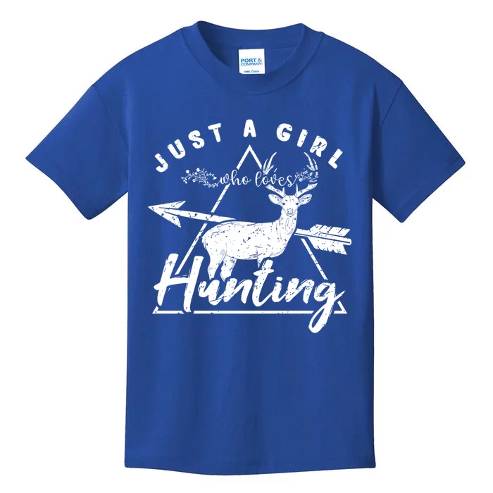 Just A Who Loves Hunting Deer Moose Hunter Elk Hunt Gift Kids T-Shirt