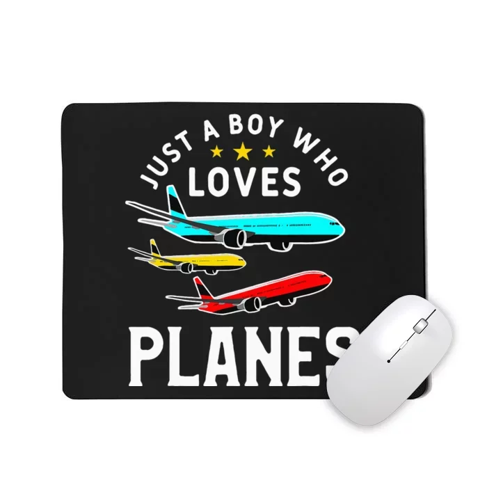 Just A Who Loves Planes Funny Pilot Flying Airplane Mousepad