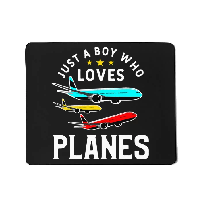 Just A Who Loves Planes Funny Pilot Flying Airplane Mousepad