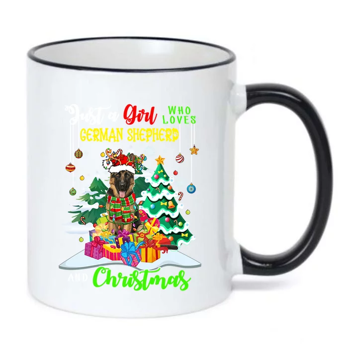 Just A Who Loves Ger Shepherd And Christmas Dog Great Gift Black Color Changing Mug