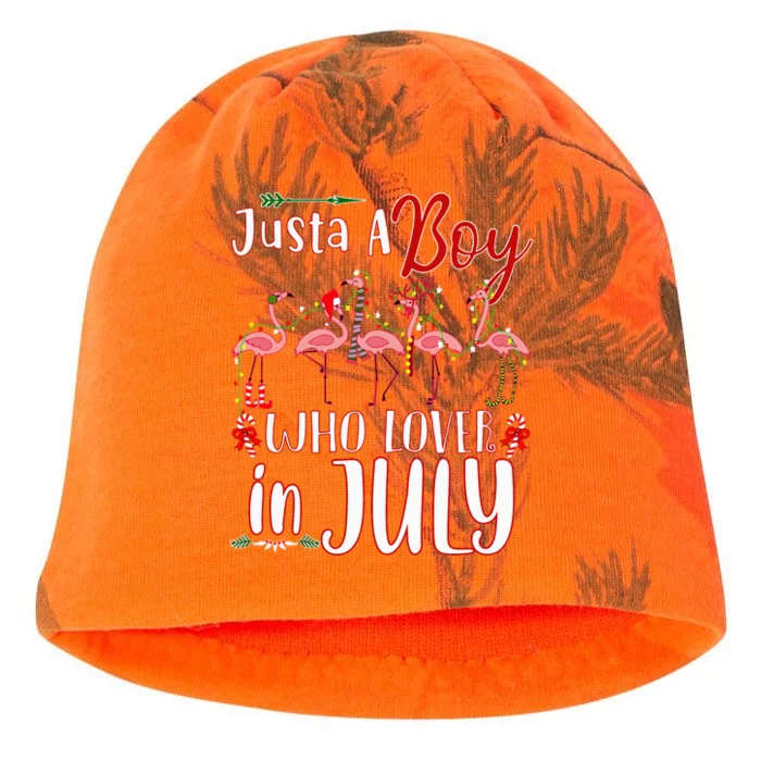 Just A Who Loves Christmas In July Flamingo Santa Gifts Kati - Camo Knit Beanie