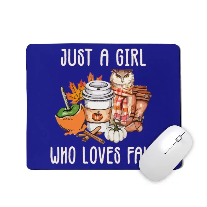 Just A Who Loves Fall Autumn Season Quote Retro Vintage Meaningful Gift Mousepad