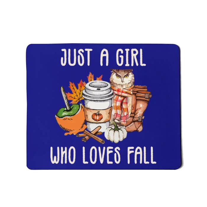 Just A Who Loves Fall Autumn Season Quote Retro Vintage Meaningful Gift Mousepad