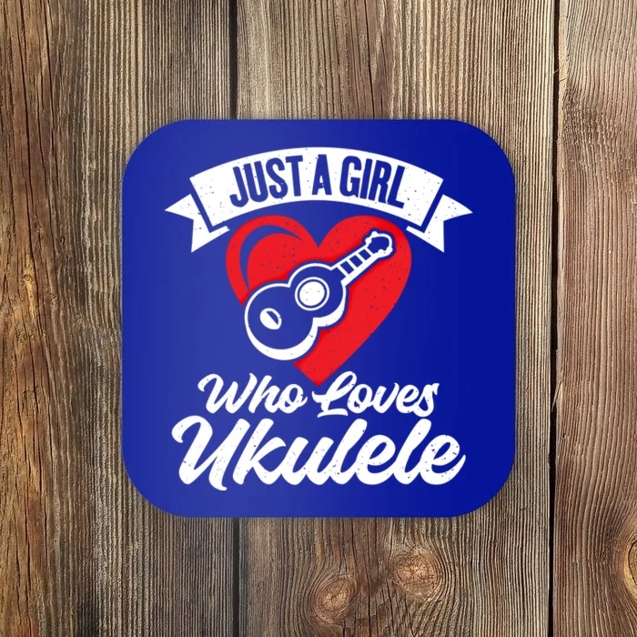 Just A Who Loves Ukulele Uke Music Ukulele Musician Gift Coaster