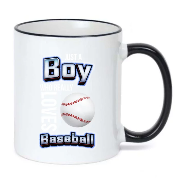 Just A Who Really Loves Baseball Funny Baseball Design Gift Black Color Changing Mug